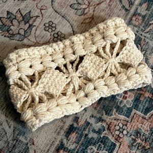 Handmade crochet head wrap for those chilly Fall nights!